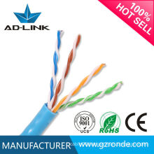 hot new products 100% pure copper pass fluke new blue color PVC jacket high speed cat5e cables